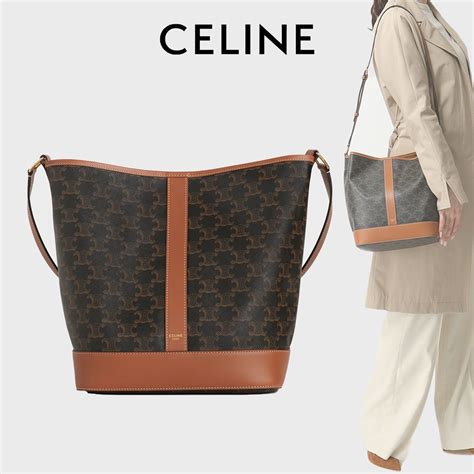 celine bucket bag with canvas strap|Celine bucket bag triomphe.